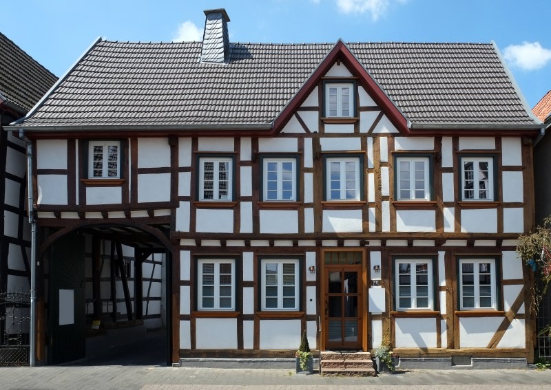 Ein typisches Fachwerkhaus in Rheinbach bei Bonn